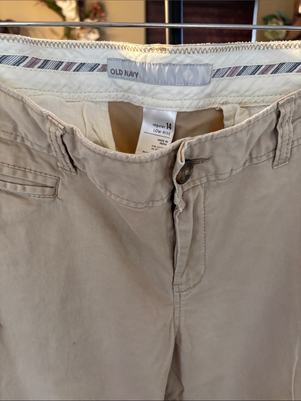 Old Navy Khaki Low-Rise Chinos - Light Beige